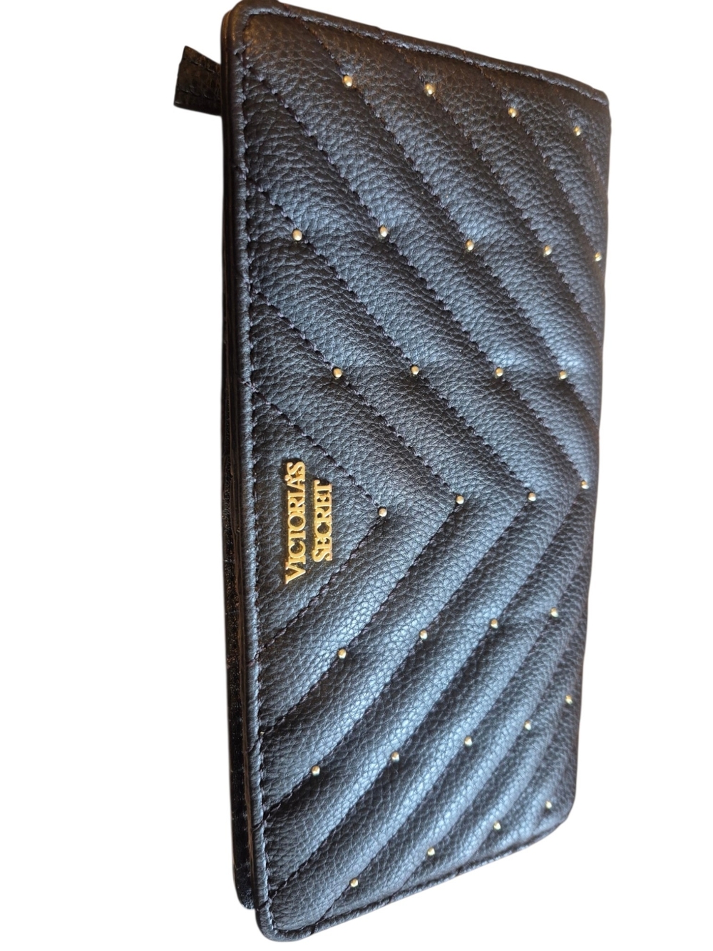 Victoria's Secret Black Quilted Zip Wallet